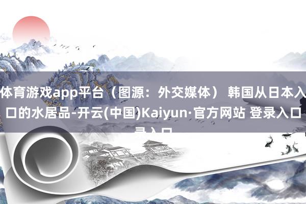 体育游戏app平台（图源：外交媒体） 韩国从日本入口的水居品-开云(中国)Kaiyun·官方网站 登录入口