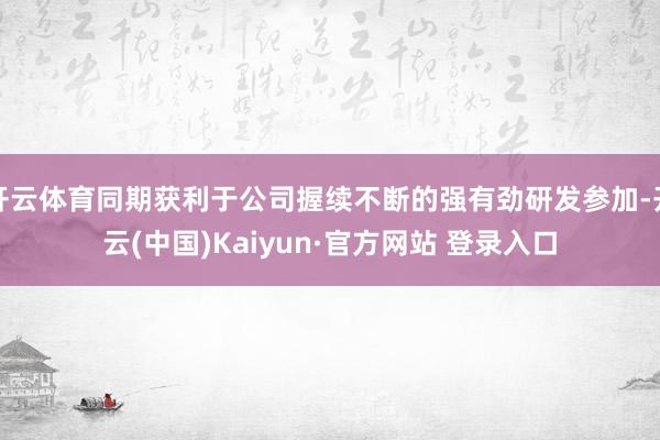 开云体育同期获利于公司握续不断的强有劲研发参加-开云(中国)Kaiyun·官方网站 登录入口